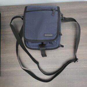 Navy Blue Eddie Bauer Approx 6.5x7" Nylon Adjustable Strap Unisex Bag Purse